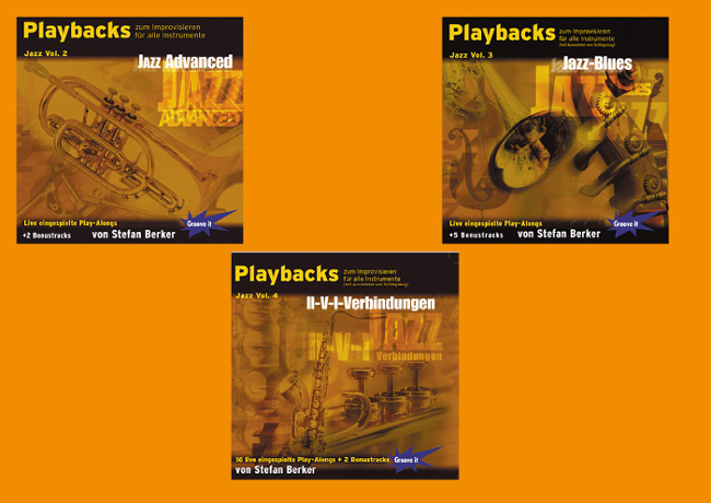 Bundle: Playbacks zum Improvisieren Jazz Vol.2-4